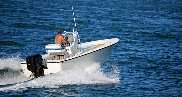 Outboard Engine Powered Fishing Boat