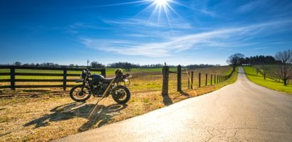 motorcycle on a dirt road