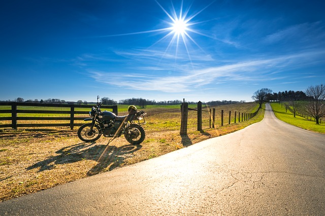 motorcycle on a dirt road