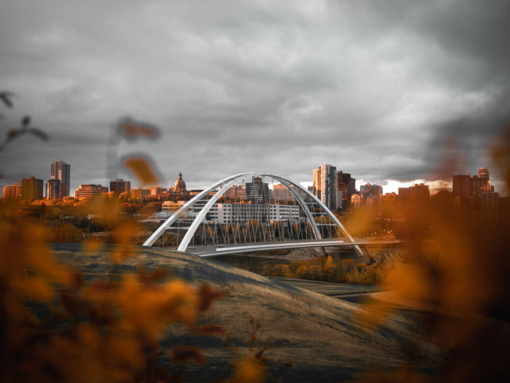 The Edmonton Walterdale Bridge in the Fall